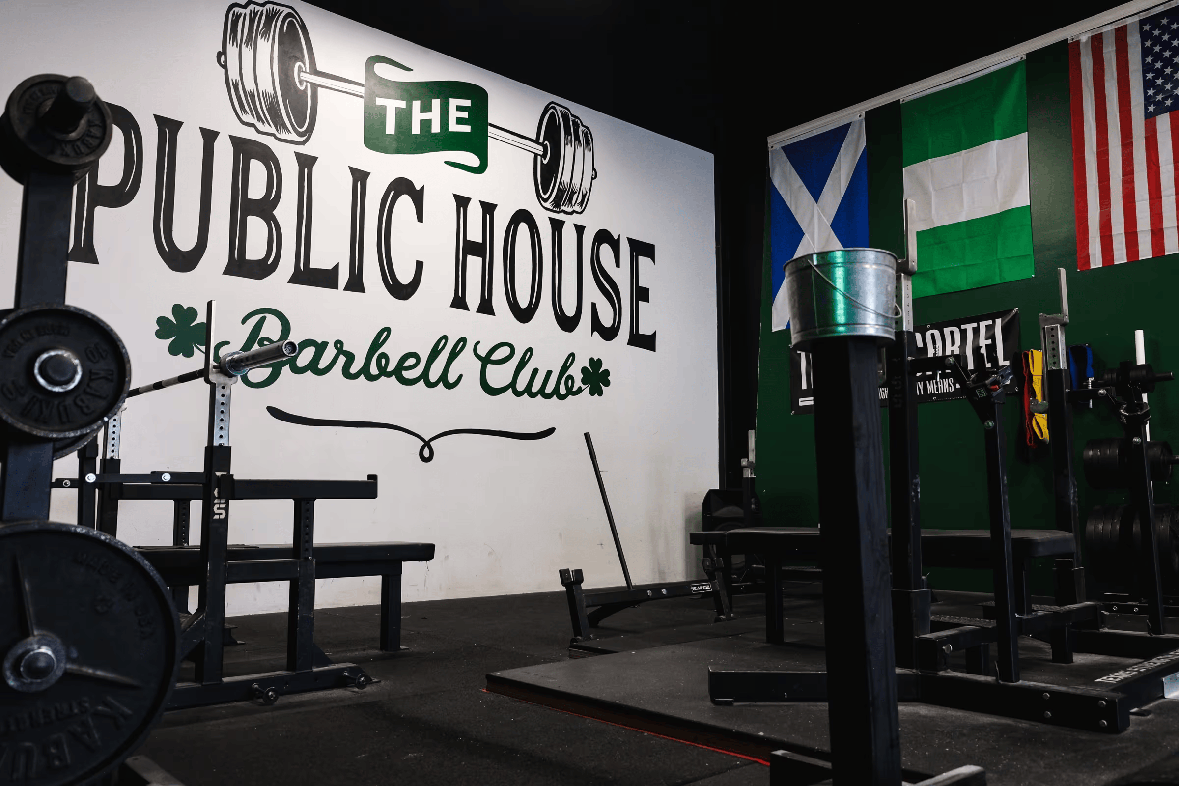 Lifters training at Public House Barbell Club