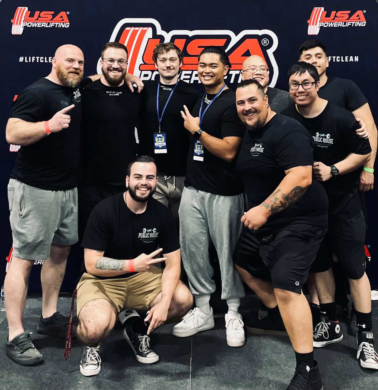 Lifters training together at Public House Barbell Club